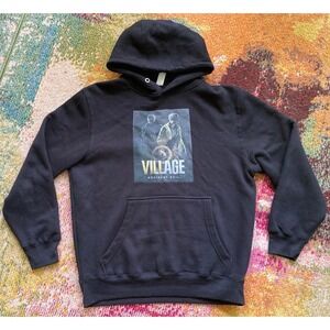Resident Evil Village Hoodie Sweatshirt Mens Size Medium Black Horror